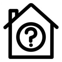 Home Query and house in black color vector