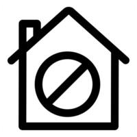 Home Prohibited and forbidden in black color vector