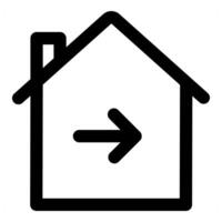 Send Home and house in black color vector