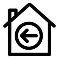 Receive Home and house in black color vector