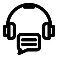 Headphone Message and message icon concept vector