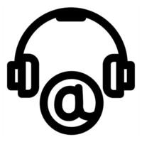 Mail Headphone and mail icon concept vector