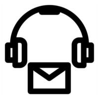 Headphone Message and communication icon concept vector