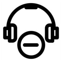 Remove Headphone and delete icon concept vector