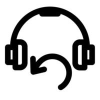 Headphone Refresh and update icon concept vector