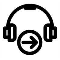 Headphone Send and send icon concept vector