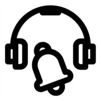Headphone Notification and notification icon concept vector