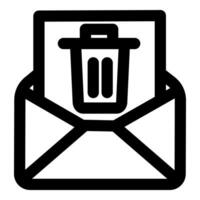 Trash Message icon concept in black color vector