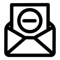Remove Message icon concept in black color vector