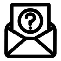 Message Query icon concept in black color vector