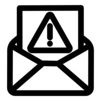 Alert Message icon concept in black color vector