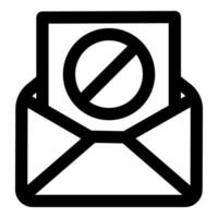 Prohibited Message icon concept in black color vector