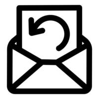 Refresh Message icon in black color vector
