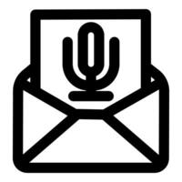 Audio Message icon concept in black color vector