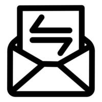Message Sync icon in black color vector