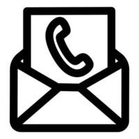 Call Message icon concept in black color vector