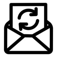 Refresh Message and refresh icon concept in black color vector
