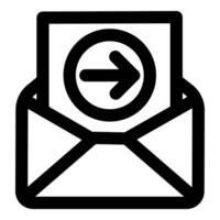 Send Message icon concept in black color vector