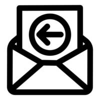 Receive Message icon concept in black color vector