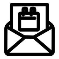 Message Calendar icon concept in black color vector