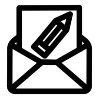 Edit Message icon concept in black color vector