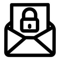 Message Security concept in black color vector