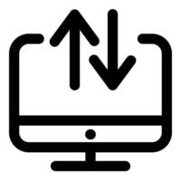 Laptop Sync concept icon in black color vector
