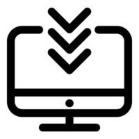 Laptop and device icon in black color vector