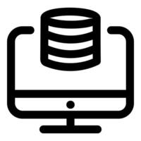 Laptop Server icon concept in black color vector