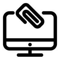 Laptop Link icon concept in black color vector