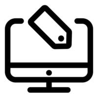 Edit laptop icon concept in black color vector