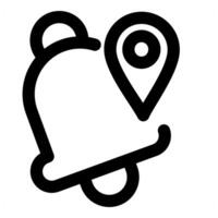 Notification Location icon concept in black color vector