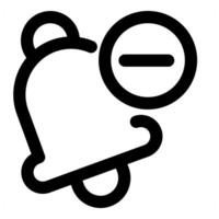 Remove Notification icon concept in black color vector