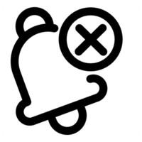 Remove Notification icon in black color vector
