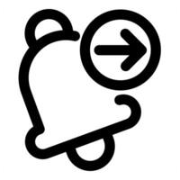 Send Notification icon concept in black color vector