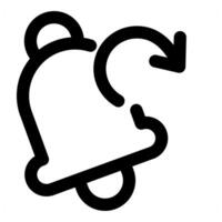 Refresh Notification and synchronization icon concept in black color vector