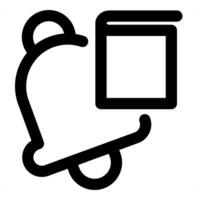 Notification Book icon concept in black color vector