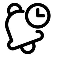 Notification Time icon in black color vector