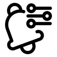 Notification and reminder icon concept in black color vector