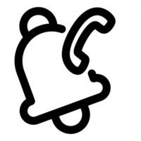 Call Notification icon concept in black color vector