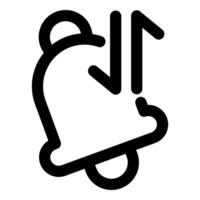 Notification Sync icon concept in black color vector