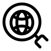 Global Search icon concept in black color vector