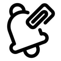 Link Notification icon concept in black color vector