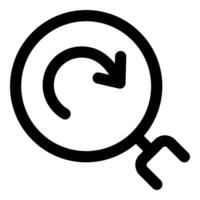 Refresh Search icon concept in black color vector