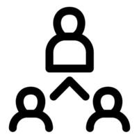 Hierarchy icon concept in black color vector