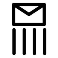 Message and alert icon concept in black color vector