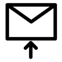 Message Upload and upload icon concept in black color vector