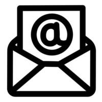 Email icon concept in black color vector