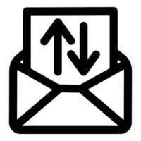 Message Sync and update icon concept in black color vector