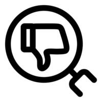 Dislike Search icon concept in black color vector